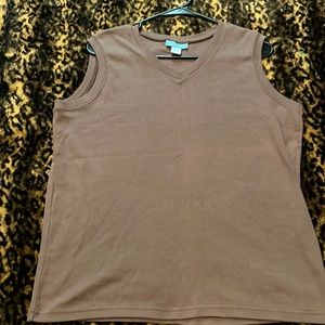 Light brown sweater vest